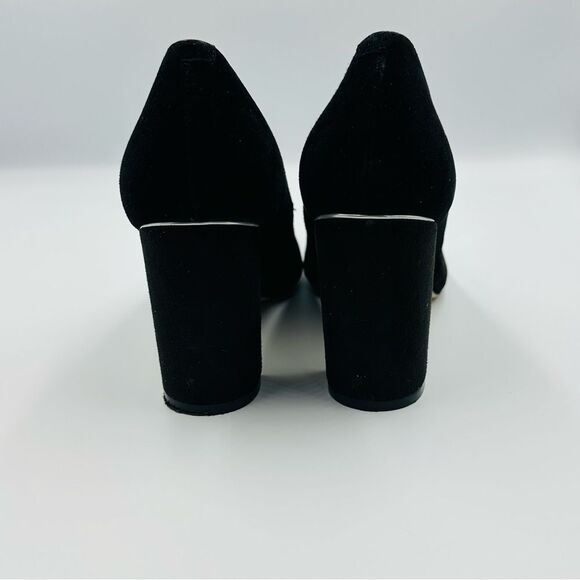 Marc Fisher Classic Viviene Slip-on Block Heel Dress Pumps Black Suede SZ 8 - Picture 7 of 16